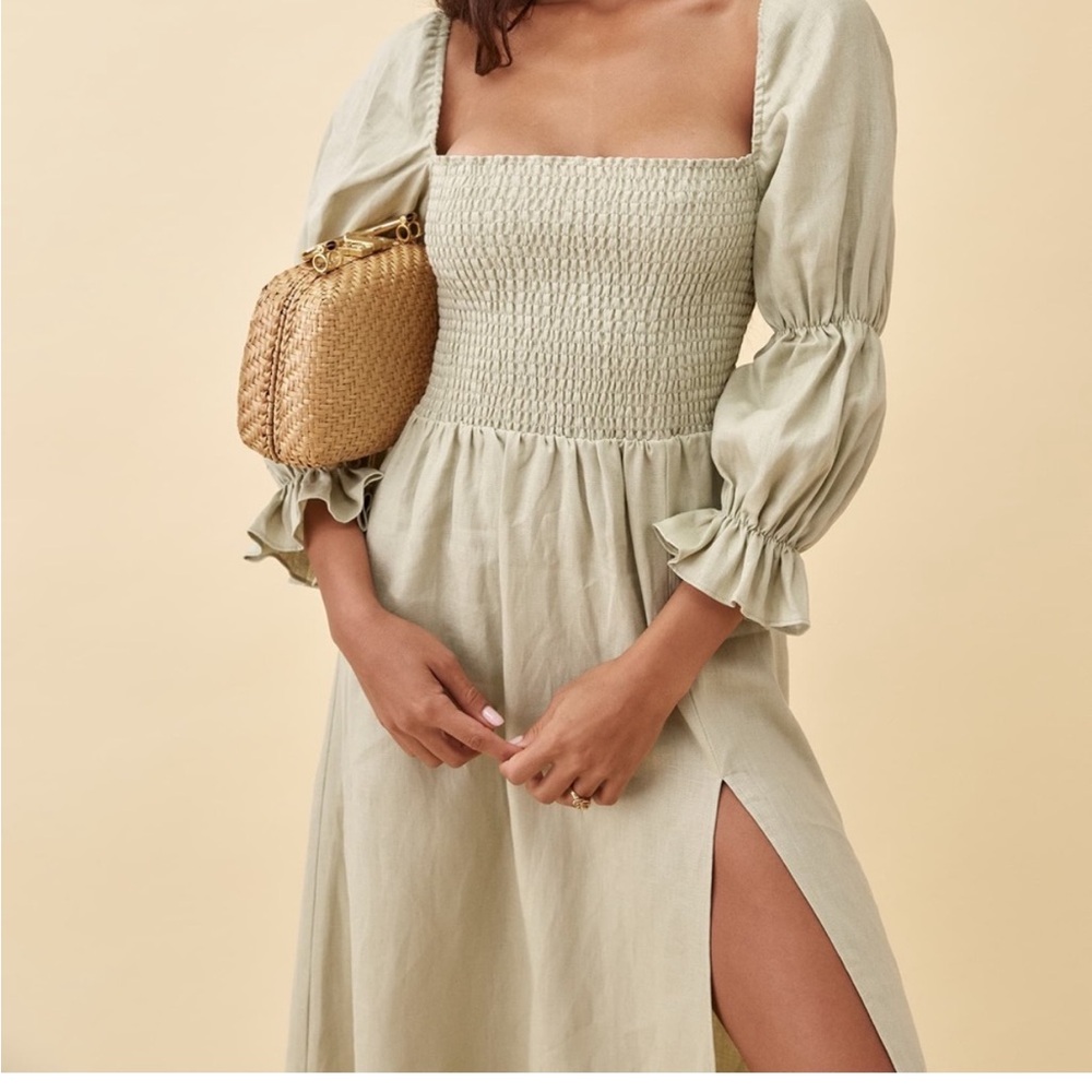Reformation Hyland Linen Dress